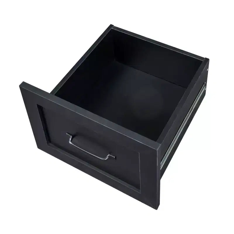 Homy Casa L-Shaped Computer Desk with Hutch and Drawers, Modern Home Office Corner Workstation, Black
