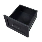 Homy Casa L-Shaped Computer Desk with Hutch and Drawers, Modern Home Office Corner Workstation, Black