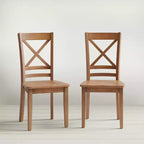 Jofran,Simplicity Solid Wood Classic Cross-Back Dining Chair (Set of 2)