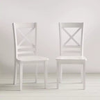 Jofran,Simplicity Solid Wood Classic Cross-Back Dining Chair (Set of 2)