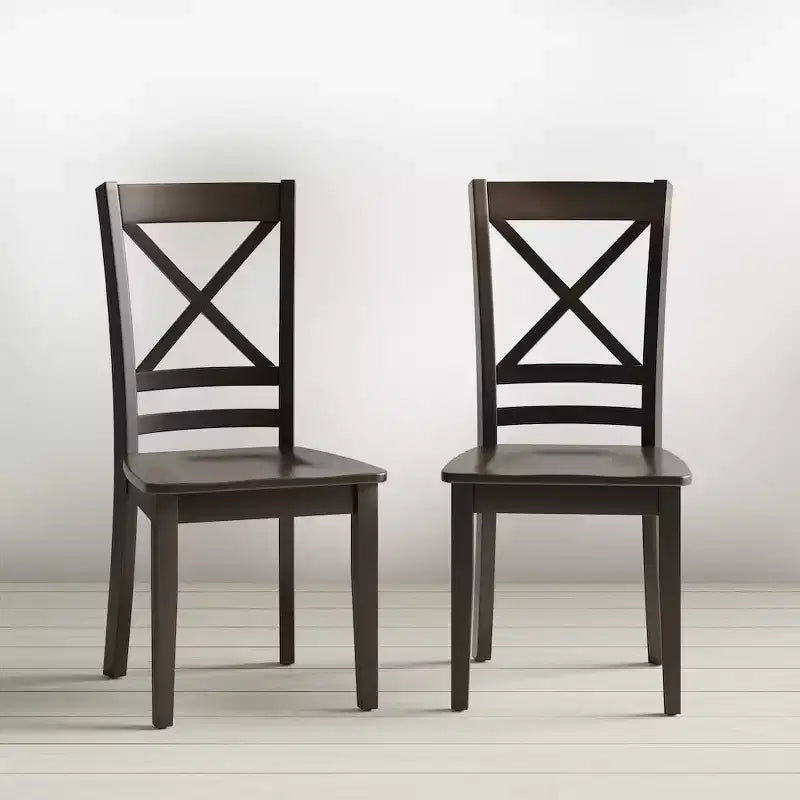 Jofran,Simplicity Solid Wood Classic Cross-Back Dining Chair (Set of 2)