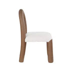 Meridian Furniture,Amari Vegan Leather and Boucle Fabric Dining Chair, Set of 2