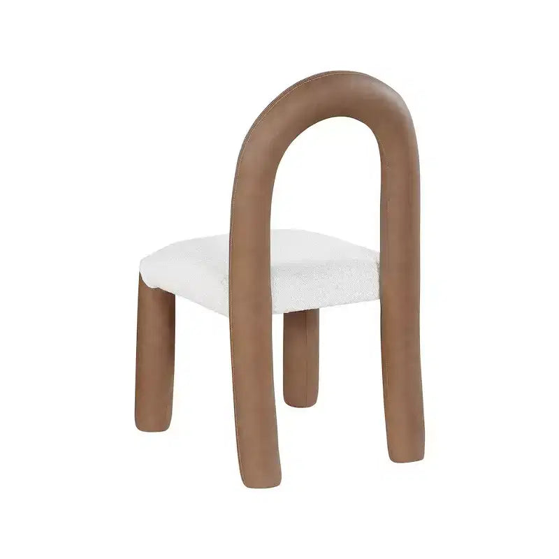 Meridian Furniture,Amari Vegan Leather and Boucle Fabric Dining Chair, Set of 2