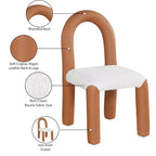 Meridian Furniture,Amari Vegan Leather and Boucle Fabric Dining Chair, Set of 2