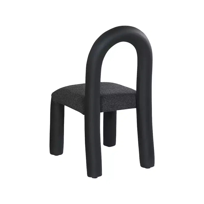 Meridian Furniture,Amari Vegan Leather and Boucle Fabric Dining Chair, Set of 2