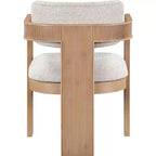 Meridian Furniture,Sacha Beige Linen Textured Fabric Upholstered Dining Chair, Set of 2