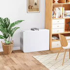 SUGIFT 5ft Folding Table Fold-in-Half Long Party Table Collapsible Portable Table with Heavy-Duty Design