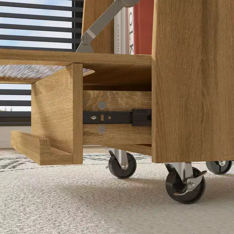 Famapy Robot - Shaped Bedside Cabinet with Ambient Lighting,Lockable Casters & Tempered Glass Window Fun Storage for Kids Room