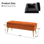 Hippolytus Storage Bench with Nailhead Trim and Button-tufted for Bedroom| ART OF LIVING DESIGNS-BLACK