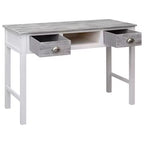 Desk Grey Paulownia wood Medium Desk Rectangular Vintage