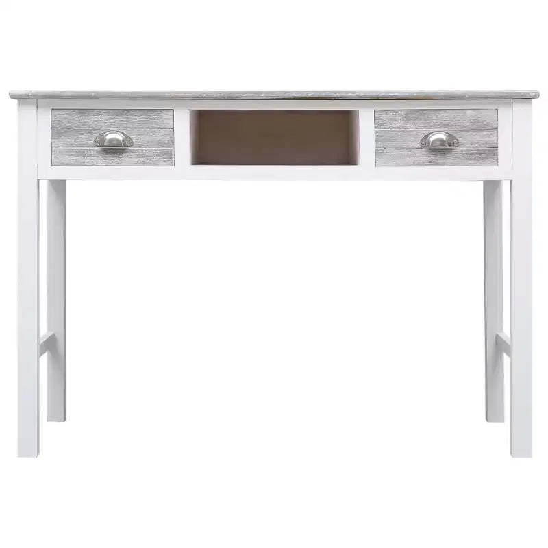 Desk Grey Paulownia wood Medium Desk Rectangular Vintage
