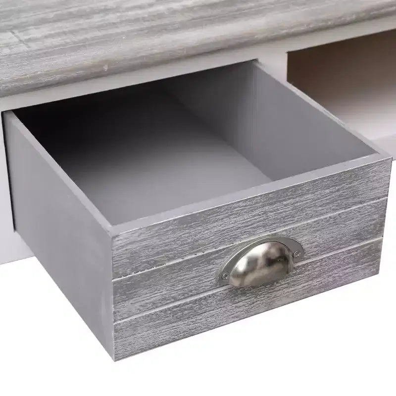 Desk Grey Paulownia wood Medium Desk Rectangular Vintage
