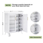 5-Tier Glass Door Shoe Cabinet Entryway/Hallway/Living Room Storage Organizer