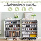 5-Tier Glass Door Shoe Cabinet Entryway/Hallway/Living Room Storage Organizer