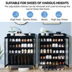 5-Tier Glass Door Shoe Cabinet Entryway/Hallway/Living Room Storage Organizer