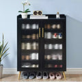 5-Tier Glass Door Shoe Cabinet Entryway/Hallway/Living Room Storage Organizer