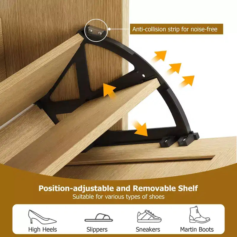 3-Drawer Rattan Shoe Storage Cabinet Freestanding Organizer for Entryway/Hallway (Easy Assembly)