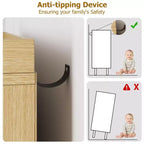 3-Drawer Rattan Shoe Storage Cabinet Freestanding Organizer for Entryway/Hallway (Easy Assembly)