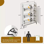 3-Drawer Rattan Shoe Storage Cabinet Freestanding Organizer for Entryway/Hallway (Easy Assembly)