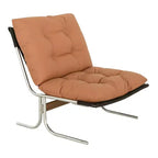 Faux Leather Armchair, High Back Modern Accent Chair with Metal Legs, Oversized Sofa Chair with Soft Padded - ModernLuxe