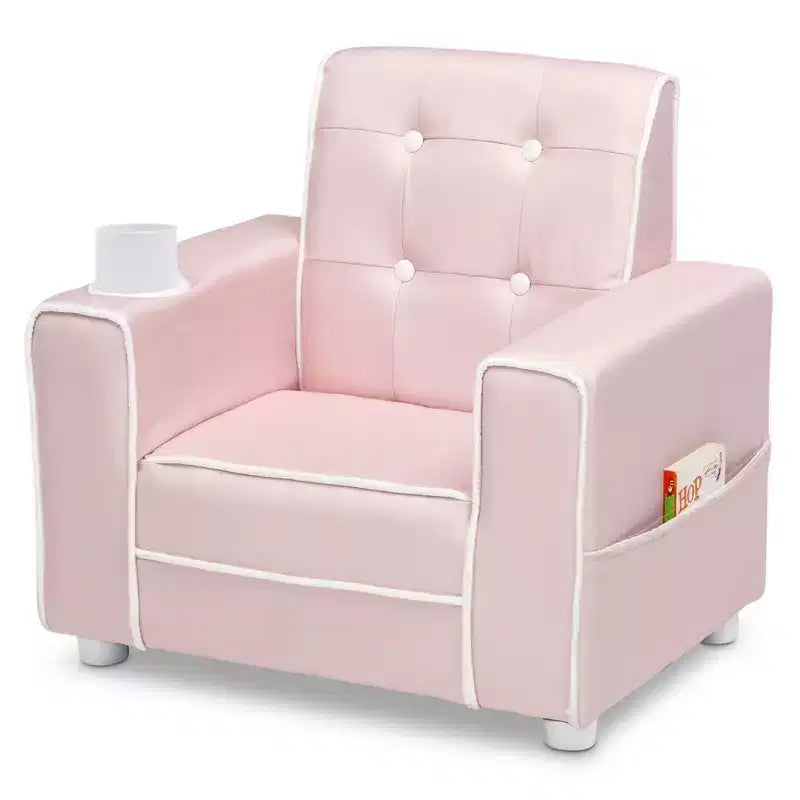 Delta Children Chelsea Kids Upholstered Chair with Cup Holder