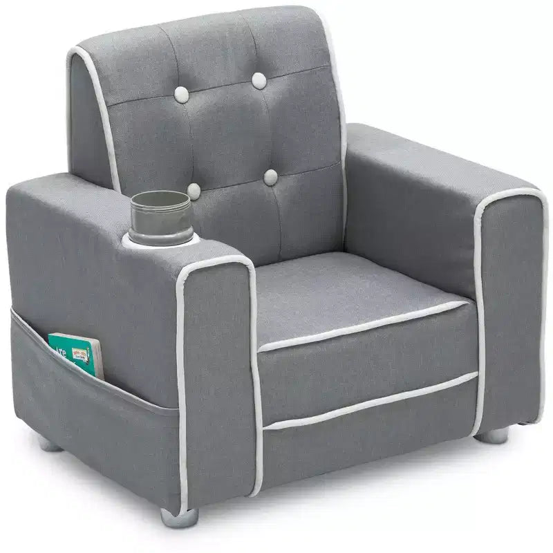 Delta Children Chelsea Kids Upholstered Chair with Cup Holder
