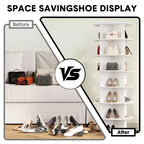 White 7-Tier Rotating Shoe Rack C 360 Spinning Organizer for Entryway/Living Room (Free-Standing Carousel Design)