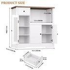TruAIR Kitchen Microwave Cabinets with Storage, Buffet Cabinet Sideboard with 3 Doors,1 Drawer and Adjustable Shelves, Pantry Storage Cabinet for Room