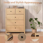 5 Drawer Dresser for Bedroom, Modern Tall Dresser Organizer with Storage Drawers, Wooden Chests of Drawers for Bedroom, Entryway, Hallway,Home Office
