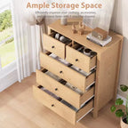 5 Drawer Dresser for Bedroom, Modern Tall Dresser Organizer with Storage Drawers, Wooden Chests of Drawers for Bedroom, Entryway, Hallway,Home Office
