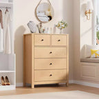 5 Drawer Dresser for Bedroom, Modern Tall Dresser Organizer with Storage Drawers, Wooden Chests of Drawers for Bedroom, Entryway, Hallway,Home Office