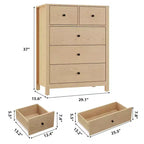 5 Drawer Dresser for Bedroom, Modern Tall Dresser Organizer with Storage Drawers, Wooden Chests of Drawers for Bedroom, Entryway, Hallway,Home Office