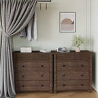 Fluted 3-Drawer Dresser & Nightstand, Wooden Chest with Storage for Bedroom, Living Room, Hallway or Entryway