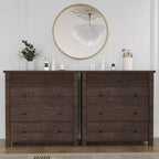 Fluted 3-Drawer Dresser & Nightstand, Wooden Chest with Storage for Bedroom, Living Room, Hallway or Entryway