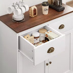 2 Doors and 2 Drawers Kitchen Cabinet ,for Kitchen, Dining Room, Living Room,