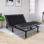 Adjustable Bed Frame with Massage Function - Electric Bed Base, LED Under-Bed Night Light, Zero-./Anti-Snoring/Memory Presets