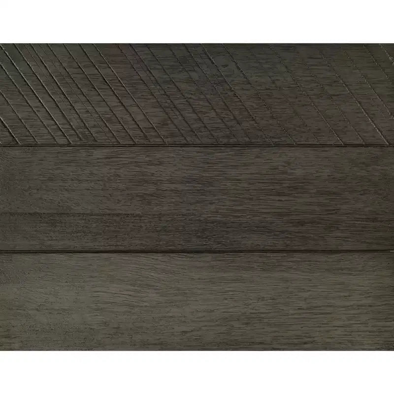 Contemporary Three-Tone Gray Finish Nightstand Perched atop Metal Legs Acacia Veneer Modern Bedroom Furniture