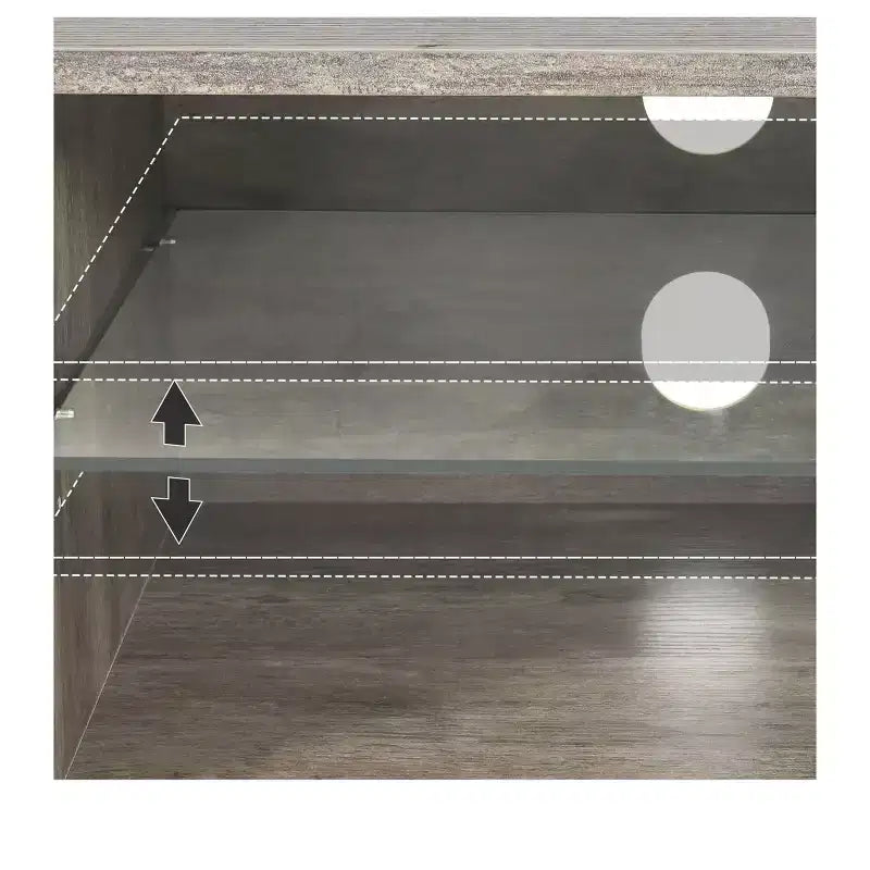 LED TV Stand With Power Outlets & Storage Shelves for 70/65/60 inch TVs, TV Entertainment Center Media Console For Living Room
