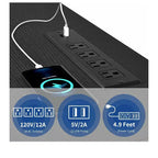 LED TV Stand With Power Outlets & Storage Shelves for 70/65/60 inch TVs, TV Entertainment Center Media Console For Living Room