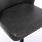 Set of 2 Modern Burgundy Swivel Bar Stools, Adjustable Height, Tufted Back