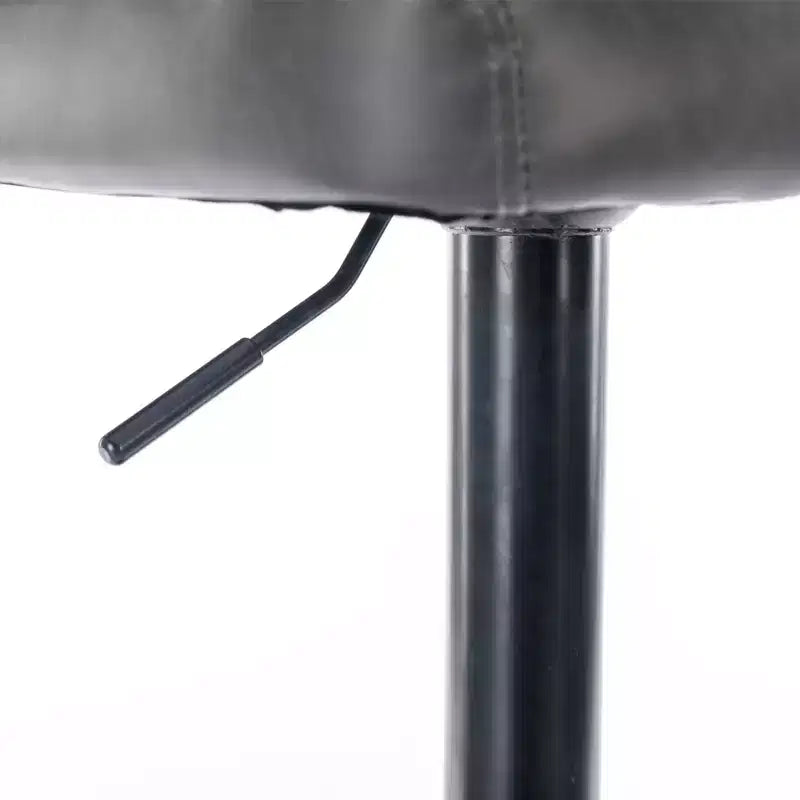 Set of 2 Modern Burgundy Swivel Bar Stools, Adjustable Height, Tufted Back