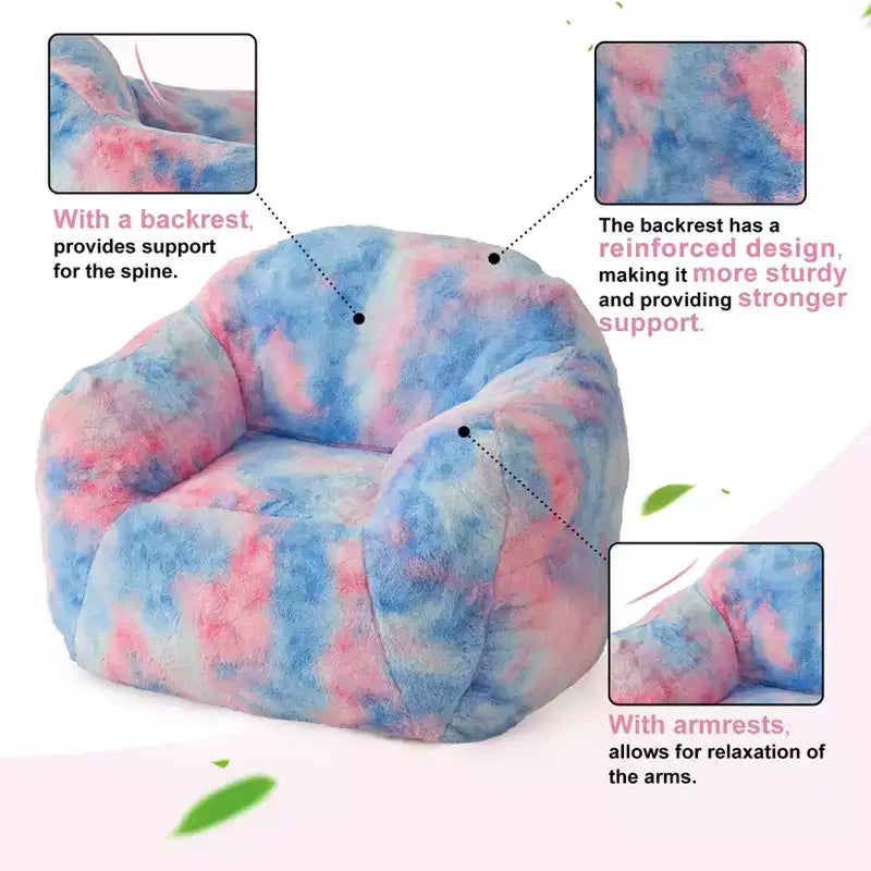 Bean Bag Chair for Adults, Plush Faux Fur Memory Foam Lounger, Ergonomic Beanbag Sofa Chair, Lazy Sofa Cozy Beanbag, for Dorm, Living Room