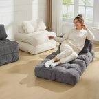 COZONY 3-in-1 Folding Lounge Sofa Bed with Pillow 34 Convertible Sleeper Chair, Portable Boneless Mattress with Back Support, No Assembly Required