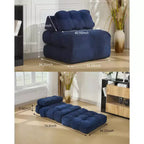 COZONY 3-in-1 Folding Lounge Sofa Bed with Pillow 34 Convertible Sleeper Chair, Portable Boneless Mattress with Back Support, No Assembly Required