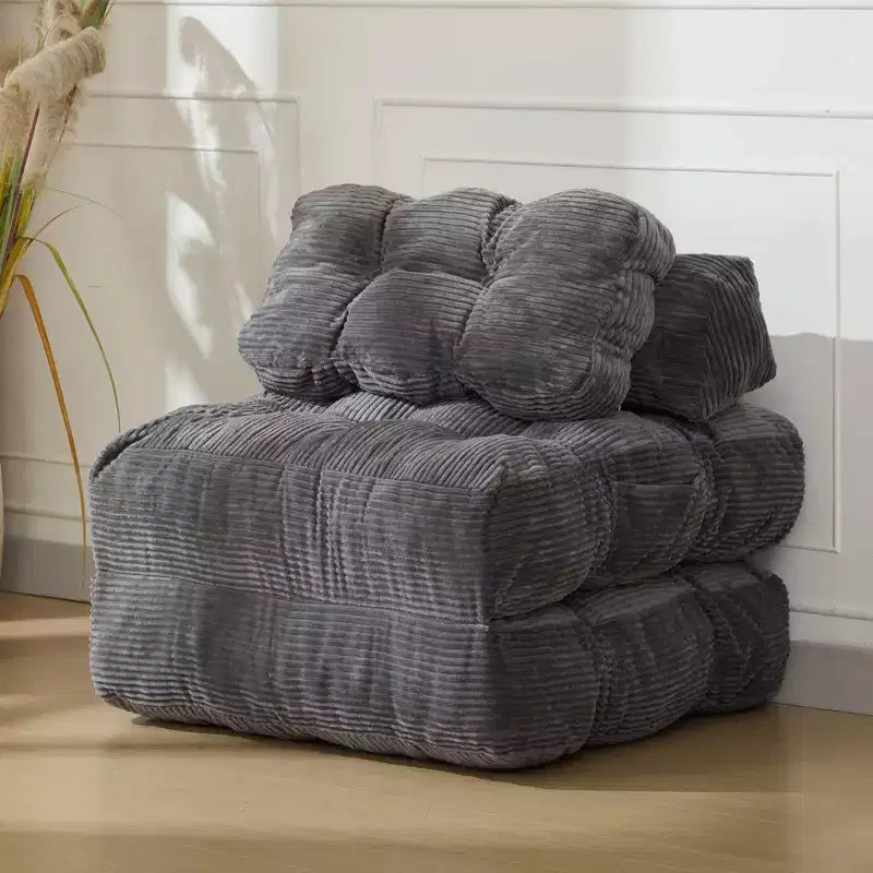 COZONY 3-in-1 Folding Lounge Sofa Bed with Pillow 34 Convertible Sleeper Chair, Portable Boneless Mattress with Back Support, No Assembly Required