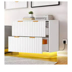 2-Drawer Lateral File Cabinet With LED Light Filing Cabinet For Office Organizer, Home Office Storage File Cabinet For Letter Legal A4 Size