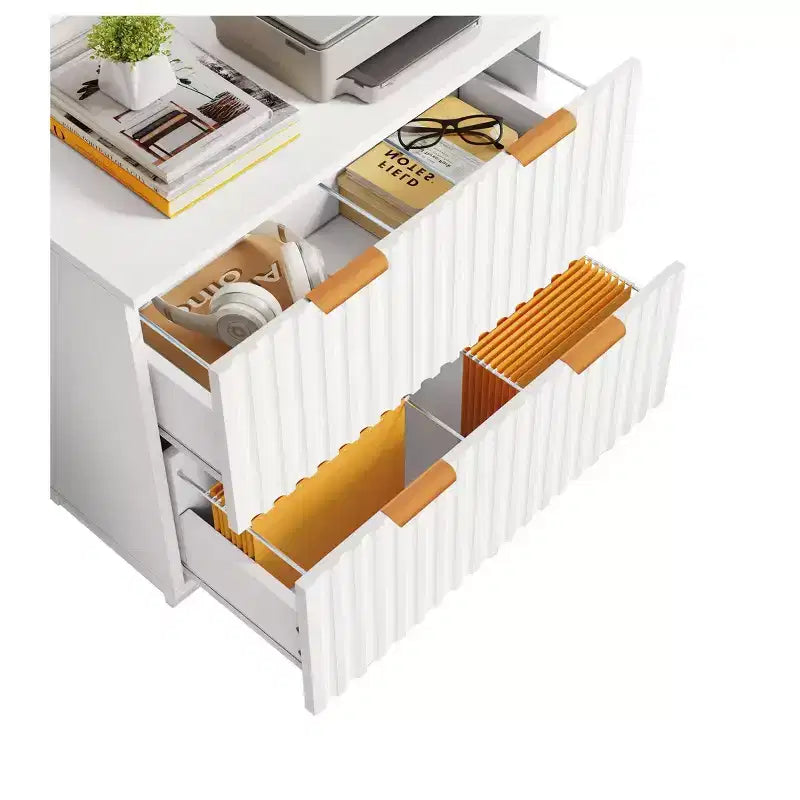 2-Drawer Lateral File Cabinet With LED Light Filing Cabinet For Office Organizer, Home Office Storage File Cabinet For Letter Legal A4 Size