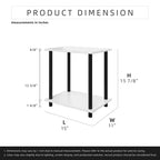 Homez 2 Tiers Wood Household Shelving Unit (14.96 in. W x 15.87 in. H x 11.02 in. D)
