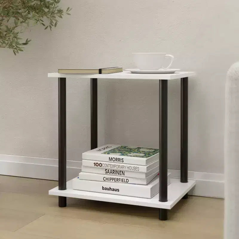 Homez 2 Tiers Wood Household Shelving Unit (14.96 in. W x 15.87 in. H x 11.02 in. D)