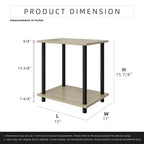 Homez 2 Tiers Wood Household Shelving Unit (14.96 in. W x 15.87 in. H x 11.02 in. D)